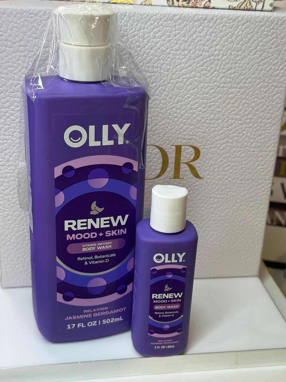 OLLY RENEW Mood + Skin Body Wash w Retinol, Botanicals & Vitamin D - BUNDLE